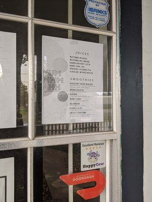 Drink menu, HAPPY COW approved! at SO Veganly in Spring