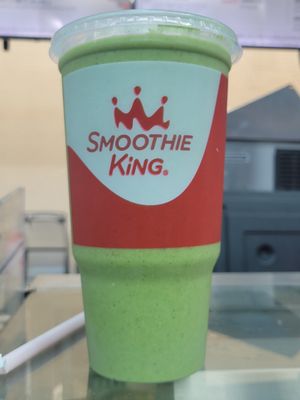 Large lake smoothie with sun warrior protein at ORD - Smoothie King - T1-B6 in Chicago
