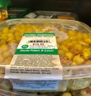 Vegan chana masala at ORD - Smoothie King - T1-B6 in Chicago