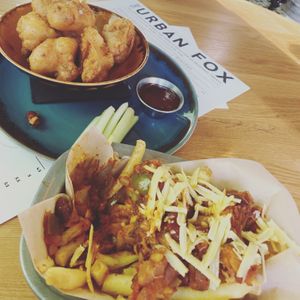 Pulled jack fruit fries  at The Urban Fox in Leamington Spa