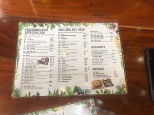 Menu card front at Kyodai in Fuessen