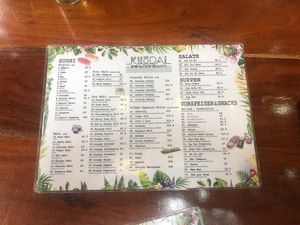 Menu card back at Kyodai in Fuessen