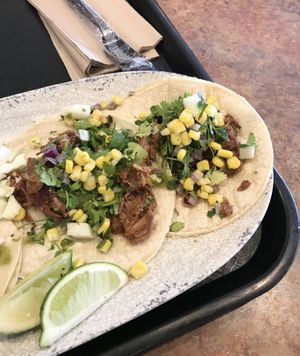Jackfruit Assad tacos!   at Ori'Zaba's - Flamingo Rd in Las Vegas
