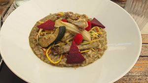 Vegan risotto at Café Saint-Jean in Avignon