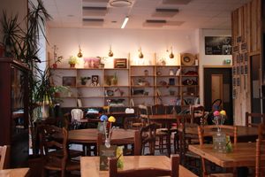 Restaurant main room at ORA in Nantes