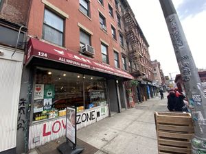 outside  at East Village Organic in New York City