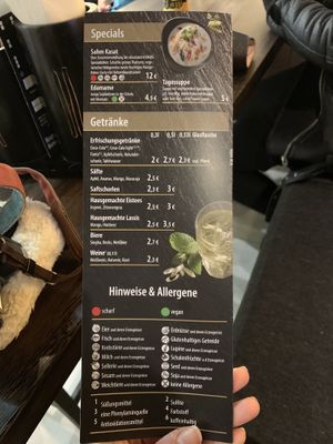 Menu part 2 at Kaimug - Fünf Höfe in Munich