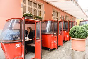 Fondue Gondeln, with vegan Fondue Menu at Walliser Keller in Zurich