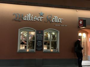 From the front of the restaurant  at Walliser Keller in Zurich