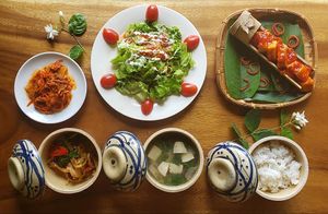 Traditional Vietnamese meal  at Peas in Da Nang