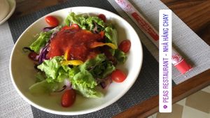 Green salad at Peas in Da Nang