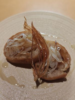 Onion Bruschetta at Nishimuraya Ricca in Toyooka