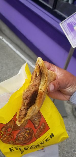 Impossible beef at Piroshky Piroshky - Pike Place in Seattle