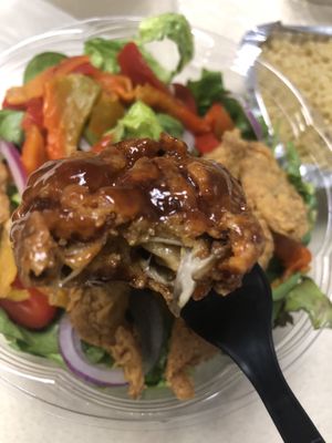 Barbecue chicken: mushroom bases cooked with authentic herbs and spices   at Toma-Tis in Elmont