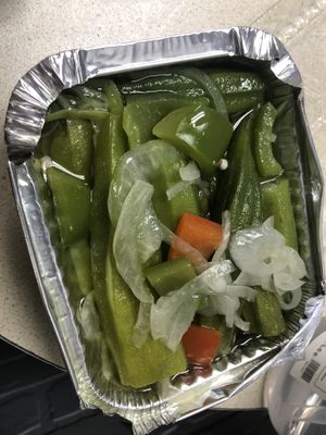 Sides of sautéed okra   at Toma-Tis in Elmont