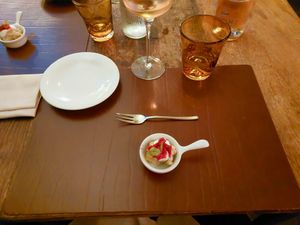 Entrè di benvenuto vegetariano at Konnubio in Florence