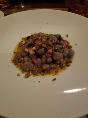 Purple gnocchi at Konnubio in Florence