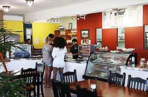 Inside the cafe at Bulaccino Cafe - Garden City in Suva