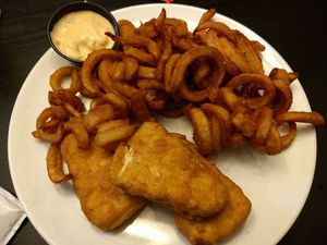 Vegan fish and chips at Bobcat Bonnie's in Ypsilanti