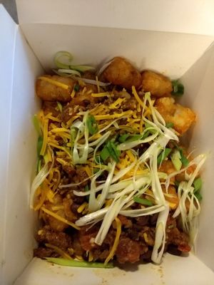 Vegan chili tots at Bobcat Bonnie's in Ypsilanti
