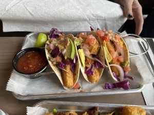 Vegan Fish Tacos  at Bobcat Bonnie's in Ypsilanti