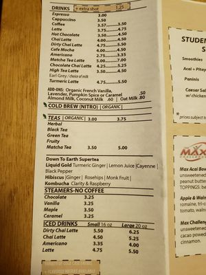 Drinks at The Mindful Cafe in Ramsey