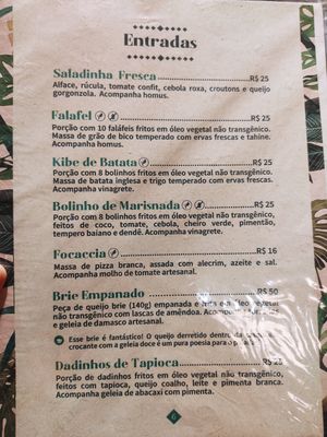 Cardápio. 2023. at Casa Aho in Aracaju