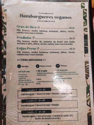 Cardápio vegan 2023. at Casa Aho in Aracaju