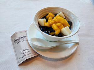 Mango with tofu and grass jelly at Disneyland - Crystal Lotus in Outlying Islands