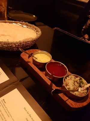 Poppadom action! at Cinnamon Lounge and Dining in Keynsham