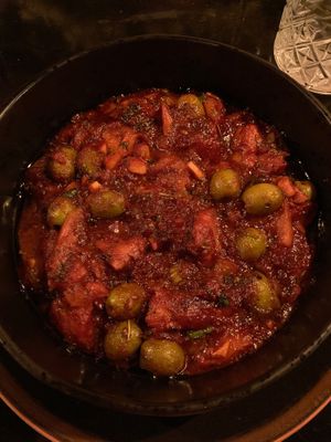 I forget what this was called but it's got lots of olives in and it's so delicious at Cinnamon Lounge and Dining in Keynsham