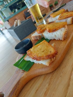Panelle (Sicilian chickpea fritters) on french style bread (Shared appetizer) at Halapua by Kapuhala in Koh Samui
