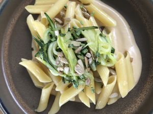 Pasta with miso sauce  at Halapua by Kapuhala in Koh Samui