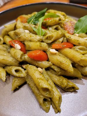 Pesto pasta at Halapua by Kapuhala in Koh Samui
