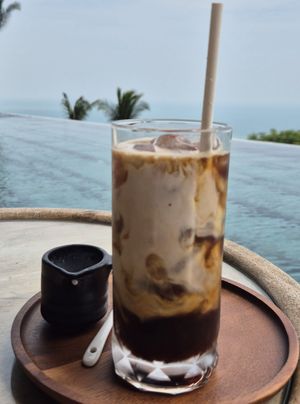 ice coffee and coconutmilk at Halapua by Kapuhala in Koh Samui