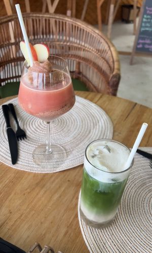 Fruit shake& matcha   at Halapua by Kapuhala in Koh Samui