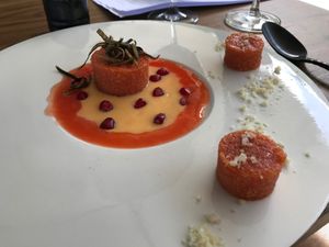 Watermelon polenta at Halapua by Kapuhala in Koh Samui