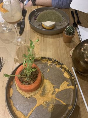 Starter: Pear & lentil  and cream cheese  at Halapua by Kapuhala in Koh Samui