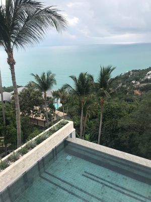 Amazing view. Also a lovely hotel offering great accommodation and vegan meals.  at Halapua by Kapuhala in Koh Samui