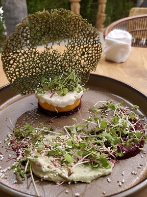 Fromage frais cheese and beets dip at Halapua by Kapuhala in Koh Samui