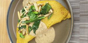 Kale and mushroom omelette at Halapua by Kapuhala in Koh Samui