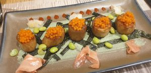 'scallops' with siracha caviar. at Halapua by Kapuhala in Koh Samui