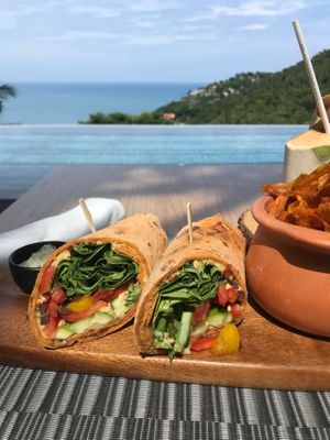 mediterranean wrap at Halapua by Kapuhala in Koh Samui