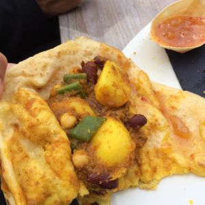 the vegan roti after some bites at STRUIN. in Schoorl