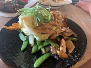 Cabbage with miso and lots of veggies  at STRUIN. in Schoorl