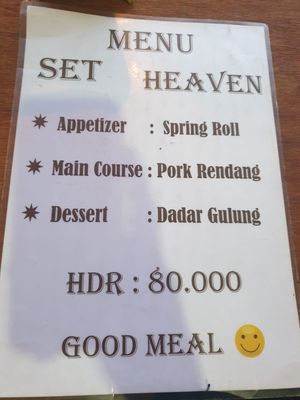 Special at Warung Heaven in Banjar