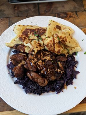 Roasted seitan "duck" at Organila Food & Drinks in Piestany