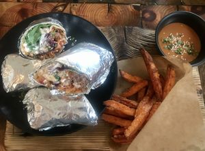 Beyond meat burrito at Organila Food & Drinks in Piestany