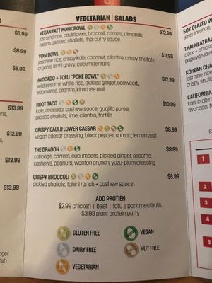 Menu at Fatt Root in Pleasantville