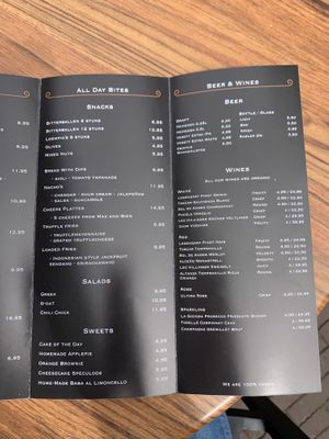 Menu 2  at New Vegas in Haarlem